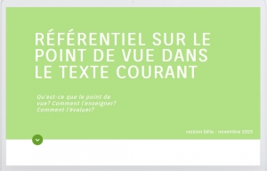 Référentiel sur le point de vue dans le texte courant