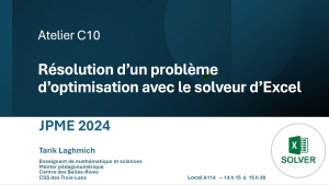 Page titre de la présentation PPT