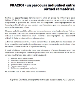 FRA-2101 – Parcours d'apprentissage avec SA